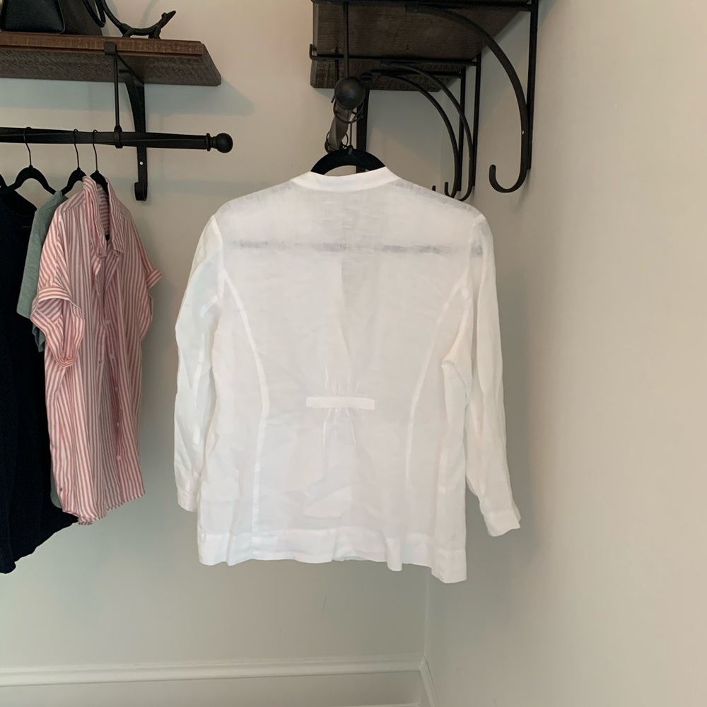 Eileen Fisher Irish Linen Button Down Shirt - Picture 2 of 7